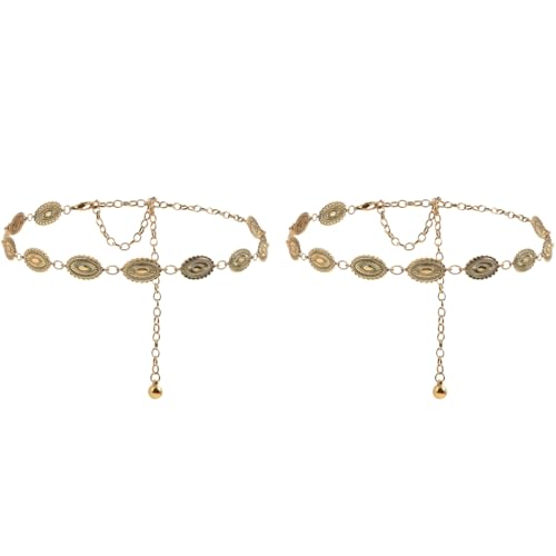 PALAY® Boho Waist Belt for Women Golden Concho Belt Saree Waist Belt Metal Concho Belt Western Fashion Conchos Adjustable Concho Belt, 29.53 inches +19.69 inches 2 PCS PALAY® Boho Waist Belt for Women Golden Concho Belt Saree Waist Belt Metal Concho Belt Western Fashion Conchos Adjustable Concho Belt, 29.53 inches +19.69 inches 2 PCS